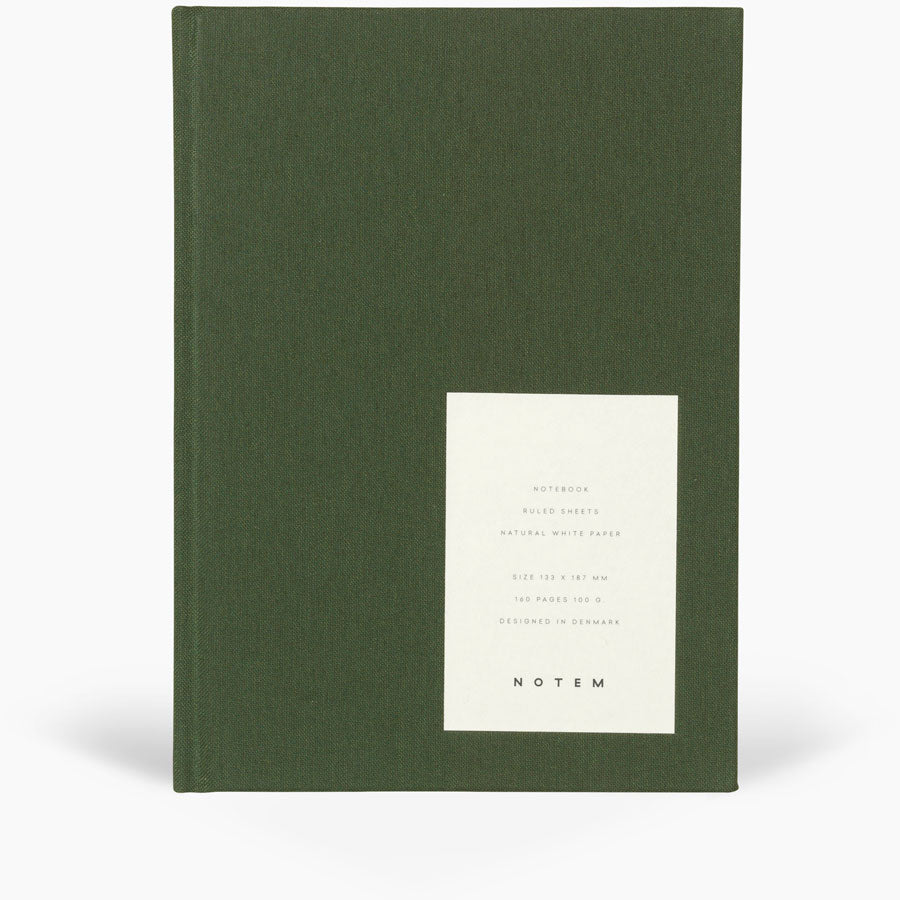 Notem Even Notebook Medium Forest Green Cloth Cover
