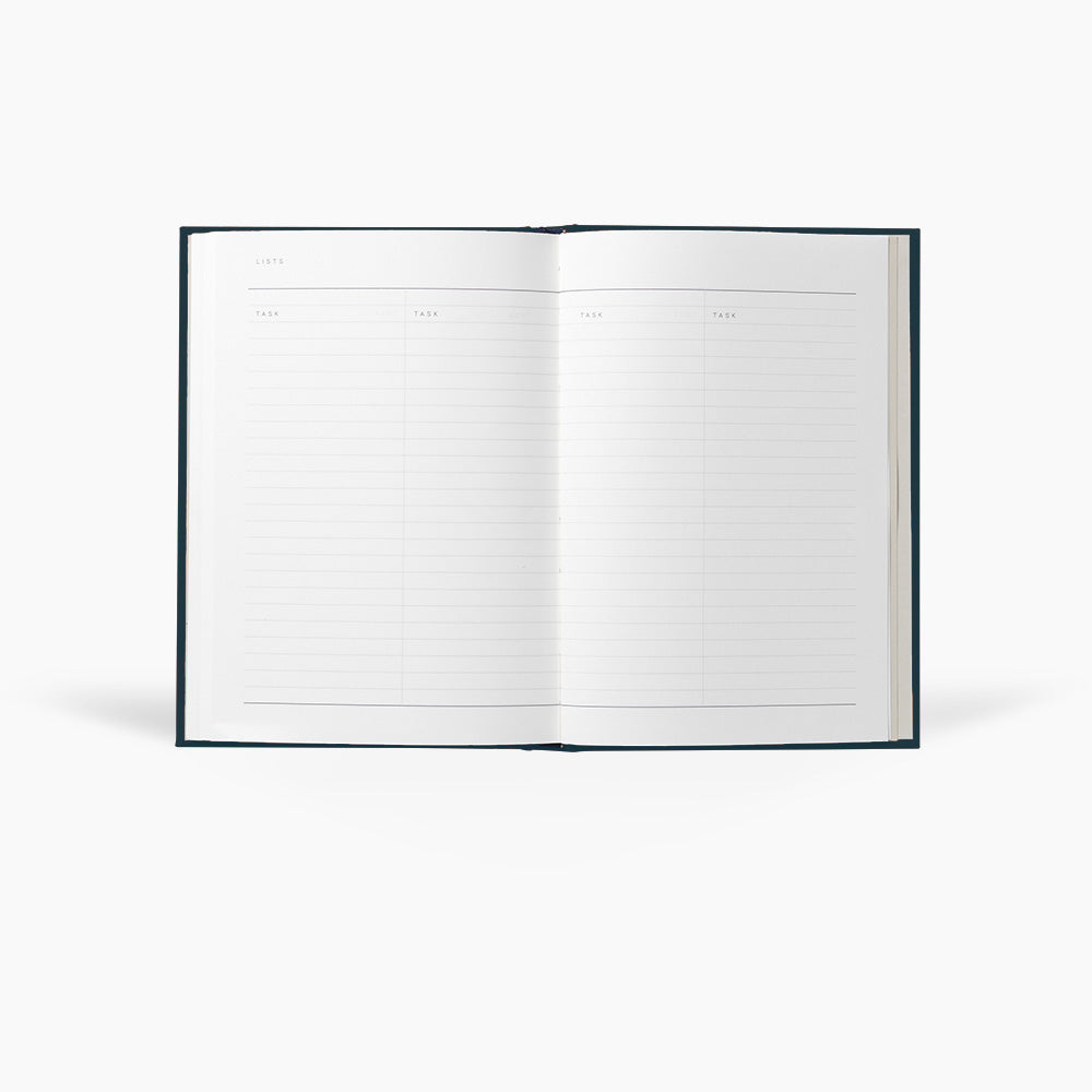 Notem Even Weekly Journal Dusty Blue Interior