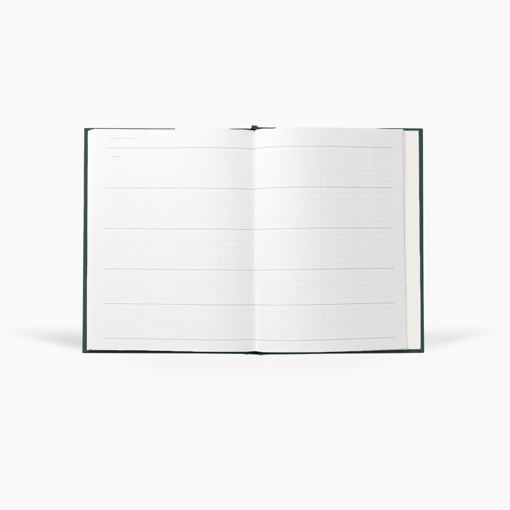 Notem Even Work Journal Dark Green Interior