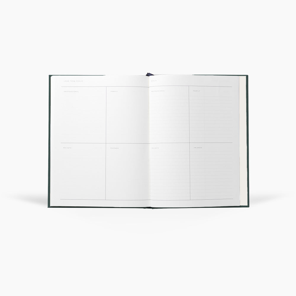 Notem Even Work Journal Dark Green Interior