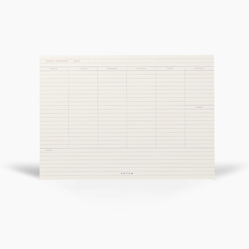 Notem Milo Weekly Planner Notepad