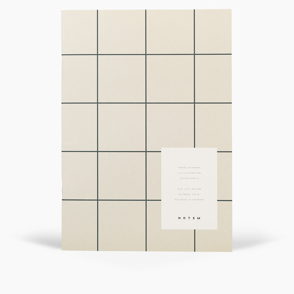 Notem Milo Weekly Planner Book Light Gray Cover