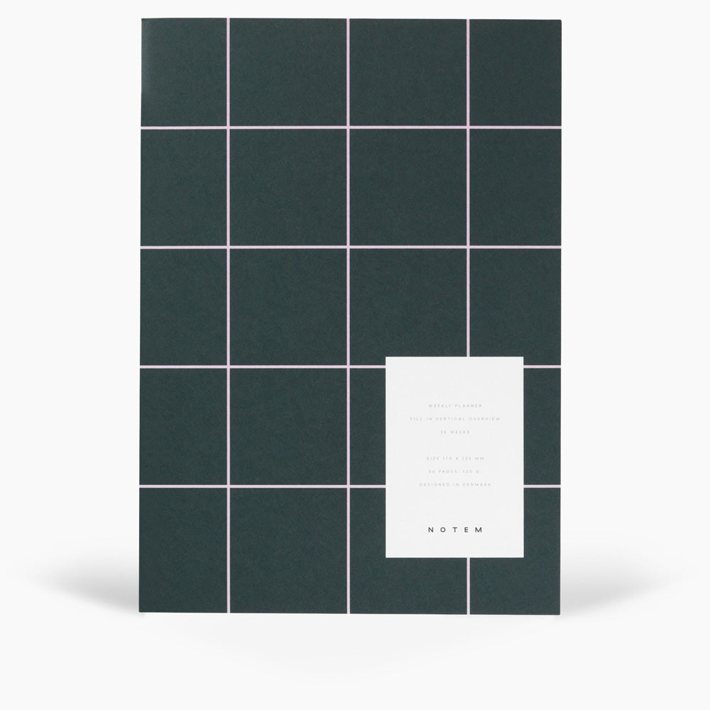 Notem Milo Weekly Planner Book Dark Green Cover
