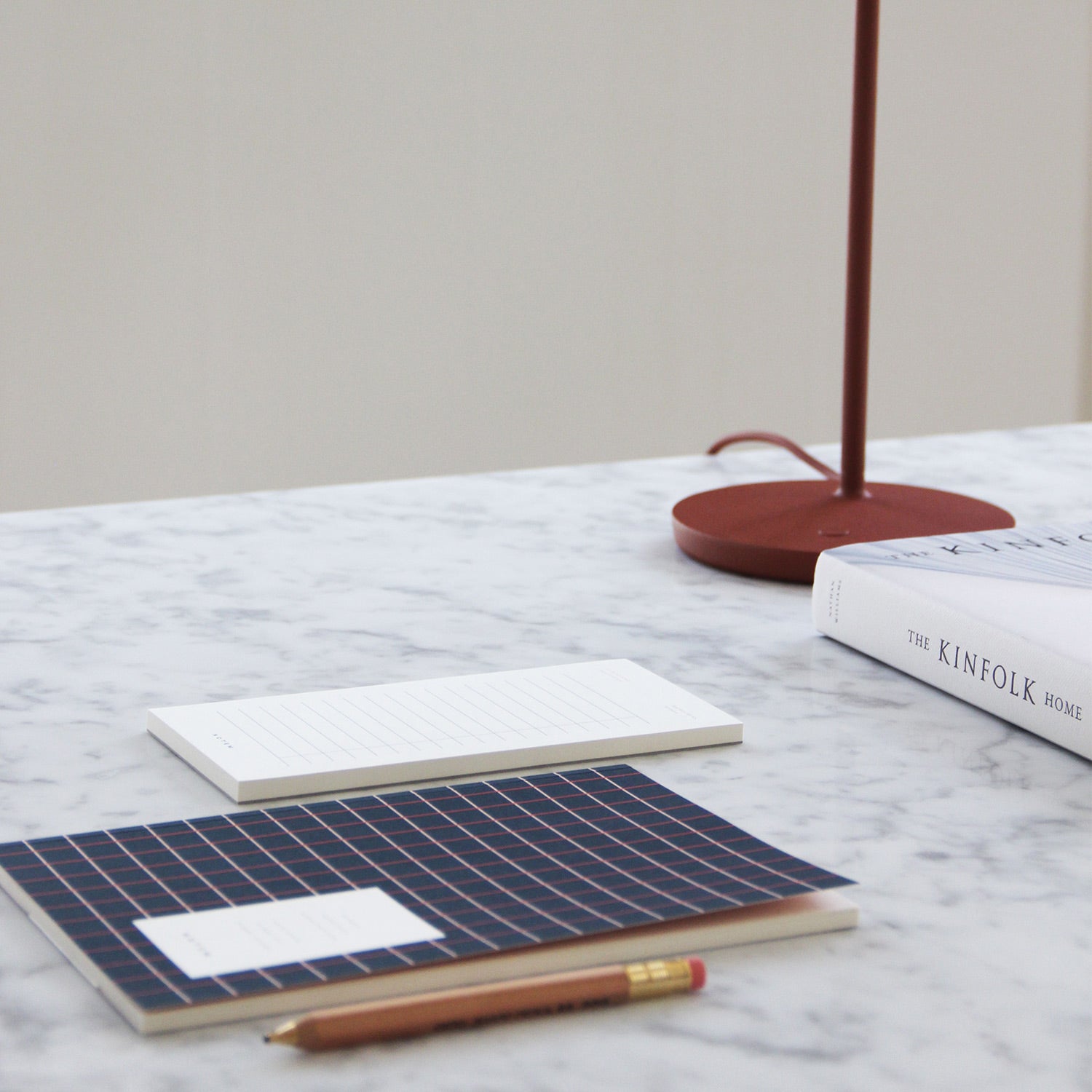 Notem Vita Notebook Medium Dark Blue Grid Styled